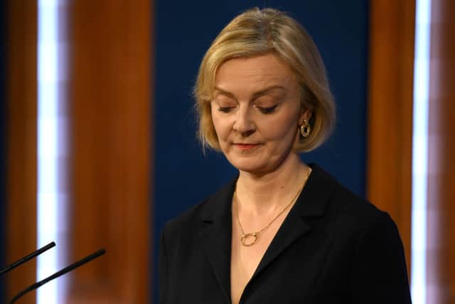 Liz Truss holds a press conference after sacking Kwasi Kwarteng as Chancellor in the wake of a mini budget that plunged the UK into economic turmoil. Credit: Getty Images