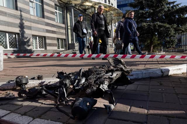 Kamikaze drones were used by Russia in attacks on Ukrainian cities, including Kyiv. (Credit: Getty Images)