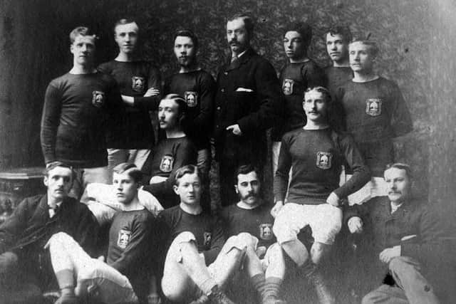 Andrew Watson with the Glasgow Select Team in 1880 (Photo: Scottish Football Museum)