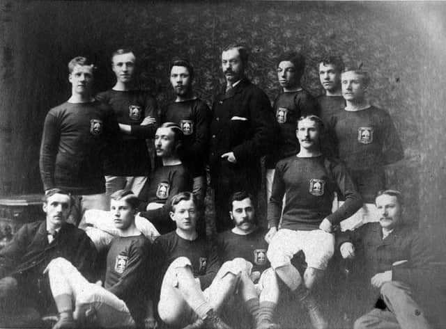 Andrew Watson with the Glasgow Select Team in 1880 (Photo: Scottish Football Museum)