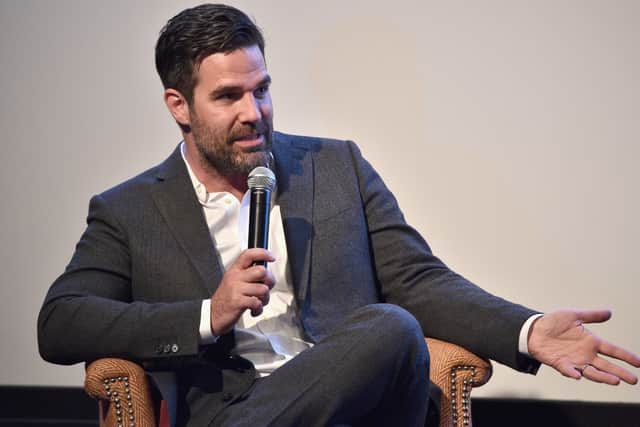 Actor Rob Delaney attends the CATASTROPHE Premiere Screening at The Crosby Hotel on April 6, 2016