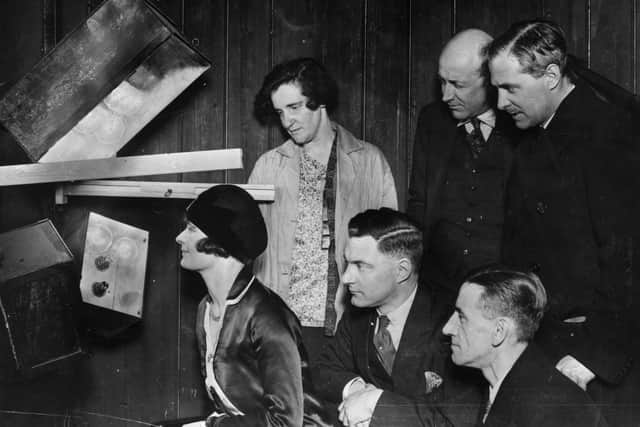 Mrs Howe becomes the first person to have their televised image transmitted between London and New York in 1928 (Credit: Hulton Archive/Getty Images)