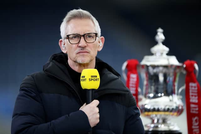 Gary Lineker, BBC Sport TV Pundit, topped the list as the highest earner at the BBC. (Photo by Alex Pantling/Getty Images)