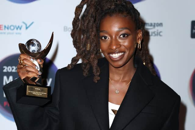 Little Simz celebrates winning the Mercury Prize: Albums of the Year 2022 (Getty Images)