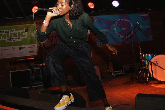 Little Simz performs at Tumblr's 79 Cents Party at The Scoot Inn on March 16, 2016 in Austin, Texas.  (Photo by Robin Marchant/Getty Images for Tumblr)
