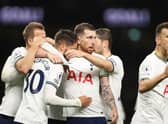 Spurs celebrate their second goal against Everton on Saturday 15 October 2022