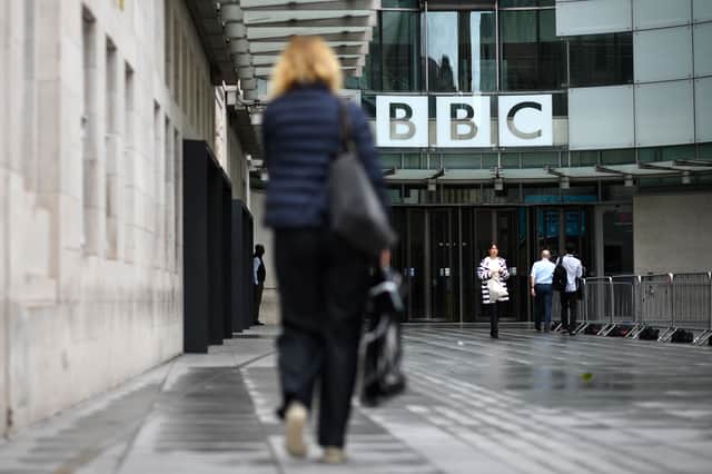 <p>The BBC headquarters in Portland Place, London (BEN STANSALL/AFP via Getty Images)</p>