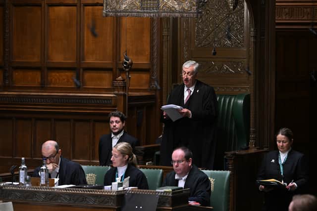 Speaker Sir Lindsay Hoyle has ordered an investigation into the incident at the House of Commons. Credit: PA