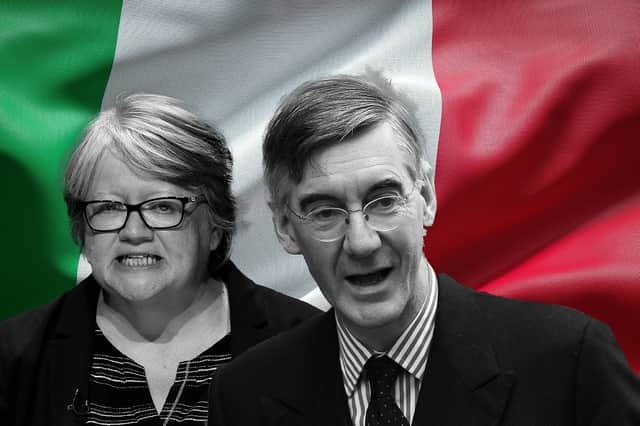 Theresa de Coffi and Giacobbe Rees-Moggi - who were embroiled in the Commons chaos (Image: Kim Mogg)
