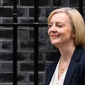 Liz Truss has resigned as Prime Minister after a statement outside of 10 Downing Street. (Photo by Leon Neal/Getty Images)