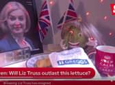 This was the moment the Daily Star lettuce beat Liz Truss (image: Daily Star)