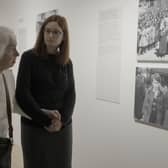 Auschwitz survivor Renee Salt, 93, visits the exhibition