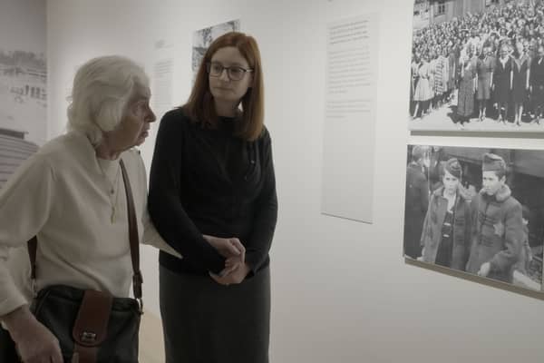 Auschwitz survivor Renee Salt, 93, visits the exhibition