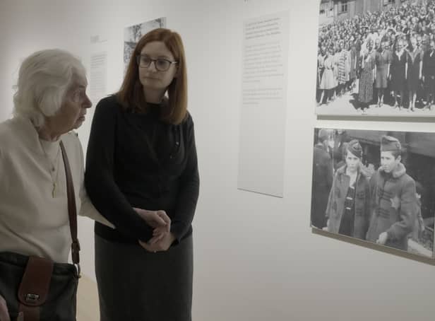 <p>Auschwitz survivor Renee Salt, 93, visits the exhibition</p>