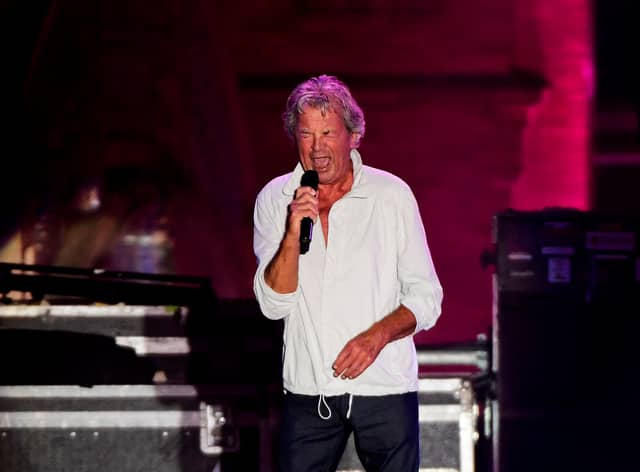 Deep Purple band's British singer Ian Gillan performs during the Iconica Sevilla Fest, at the Plaza de Espana in Seville on September 24, 2022. (Photo by CRISTINA QUICLER / AFP) (Photo by CRISTINA QUICLER/AFP via Getty Images)