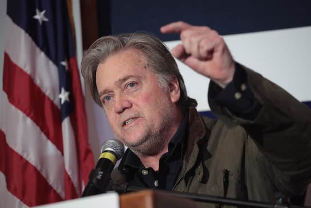 Steve Bannon, a former strategist and long-term ally of Donald trump, has been sentenced to four months in prison after defying a subpoena from the January 6 committee. (Credit: Getty Images)