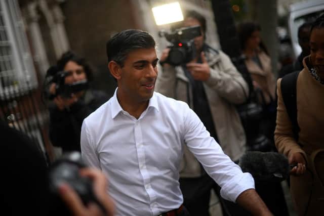  Rishi Sunak leaves an office in central London on October 23, 2022. Credit: Getty Images