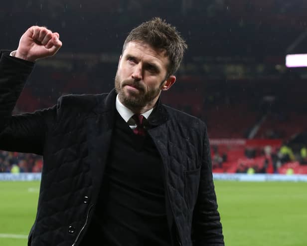 Michael Carrick at United in 2021. He has now been appointed boss of Middlesbrough FC