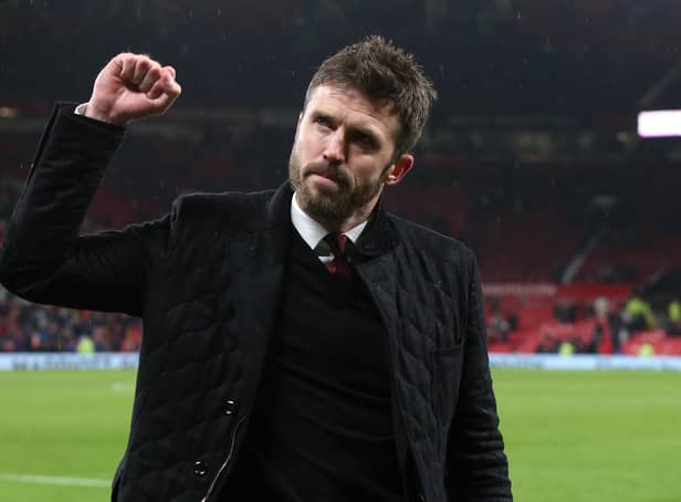 <p>Michael Carrick at United in 2021. He has now been appointed boss of Middlesbrough FC</p>