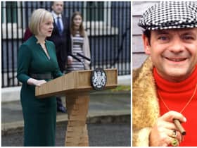 Liz Truss quoted Seneca in her farewell speech - but Del Boy Trotter would have been more apt (Getty / BBC)