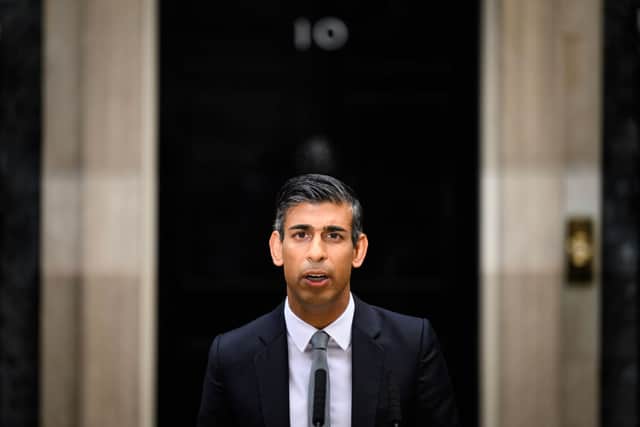 Rishi Sunak today made his first speech as Prime Minister. Credit: Getty Images