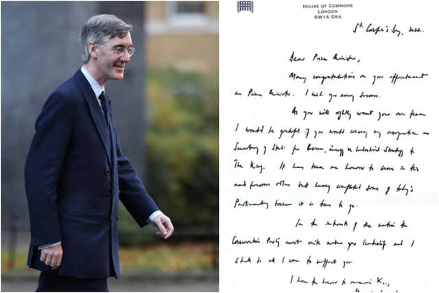 Rees-Mogg’s handwritten letter was difficult to read at the best of times (Photo: Getty Images)