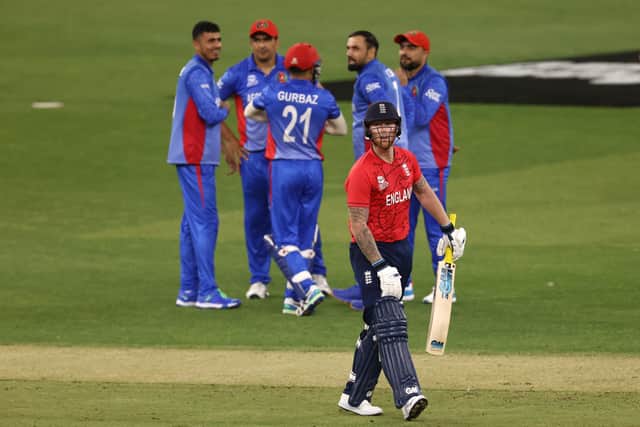Ben Stokes lasted four balls against Afghanistan