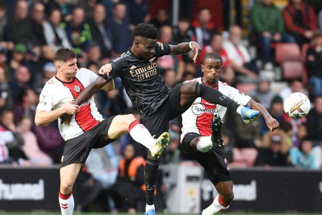 Bukayo Saka for Arsenal during their draw against Southampton