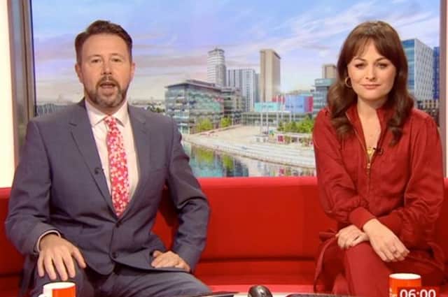 The BBC presenter introduced herself with a new surname on Wednesday’s show (Photo: BBC)
