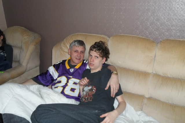 Paul Ridley, 57, is a carer for his son, Keith Ridley, 33