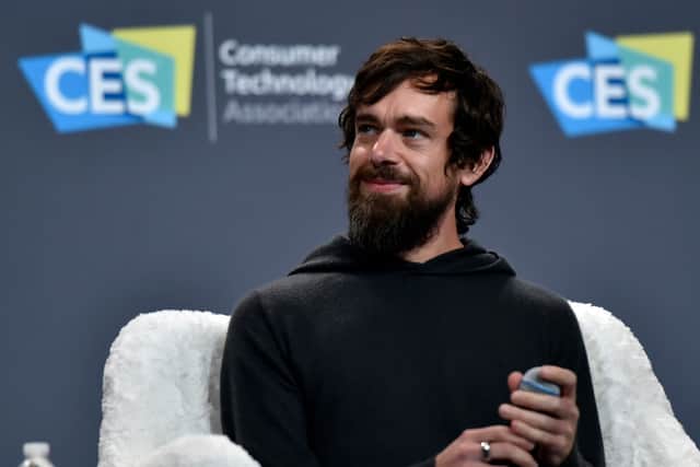 Jack Dorsey speaks during a press event at CES 2019 at the Aria Resort & Casino on January 9, 2019 in Las Vegas, Nevada  (Photo by David Becker/Getty Images)