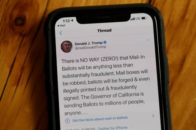 Donald Trump used his Twitter account to undermine the 2020 US election result (image: Getty Images)