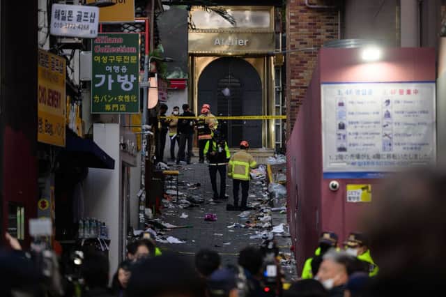Local authorities in Seoul are trying to determine what caused the stampede (image: AFP/Getty Images)