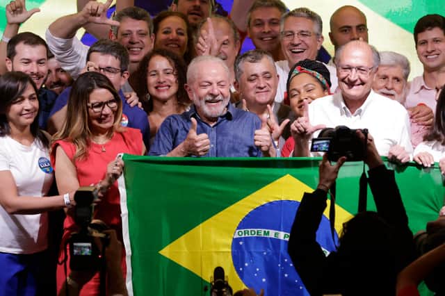 Lula Da Silva speaks after being elected President of Brazil over incumbent Bolsonaro. Credit: Getty Images