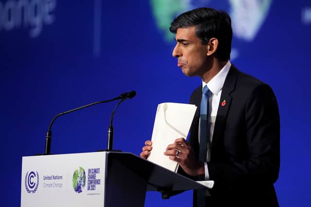 Rishi Sunak is under mounting pressure to attend the COP27 climate conference in Egypt. Credit: Getty Images