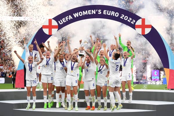 England celebrate Euros win - they will take on Brazil in first ever Women’s Finalissima