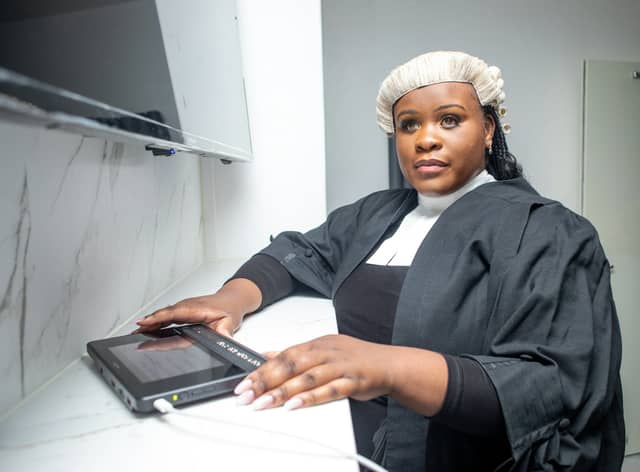 Jessikah Inaba, aged 23, who has passed the Bar to qualifiy as the UK’s first blind black barrister.