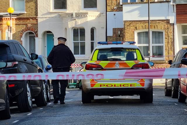 A police cordon is in place at the scene. Photo: LondonWorld