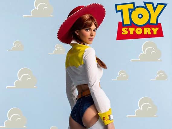 Kendall Jenner sported chaps as she transformed in Jessie from Toy Story (Pic: Instagram, @Kendall Jenner)