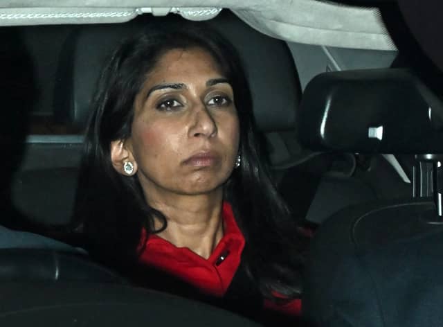 Suella Bravermna was forced to break her silence on a number of matters, after being criticised for sensitive email security breaches and her handling of migrant Channel crossings. (Credit: Getty Images 
