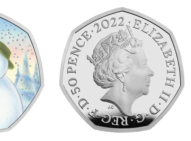 The Royal Mint has released The Snowman and the Snowdog, showing both sides of the 2022 UK 50 pence silver proof coin