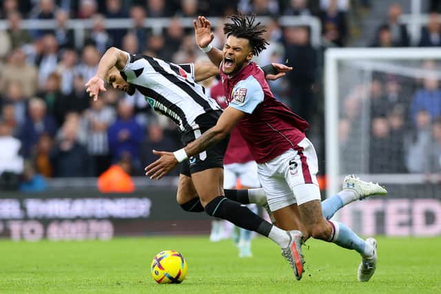 Tyrone Mings during Villa’s 4-0 defeat to Newcastle