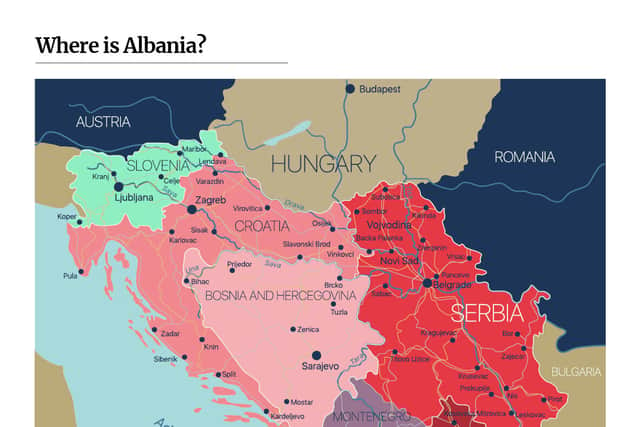 Albania is located in south eastern Europe (Pic: NationalWorld/Mark Hall)