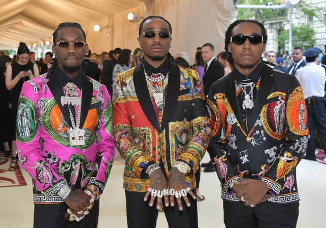 Offset, Quavo and Takeoff were all members of one of the biggest hip hop groups in the world, Migos. (Credit: Getty Images)