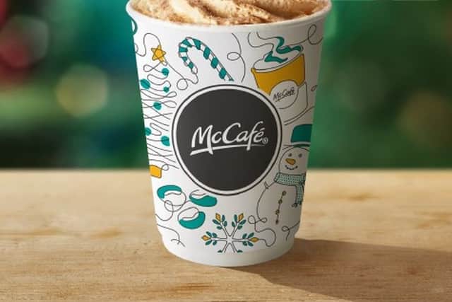 New on the menu this year is a caramel waffle latte (Photo: McDonald’s)