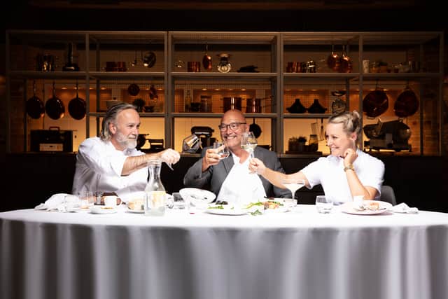 Marcus Wareing, Gregg Wallace, and Anna Haugh