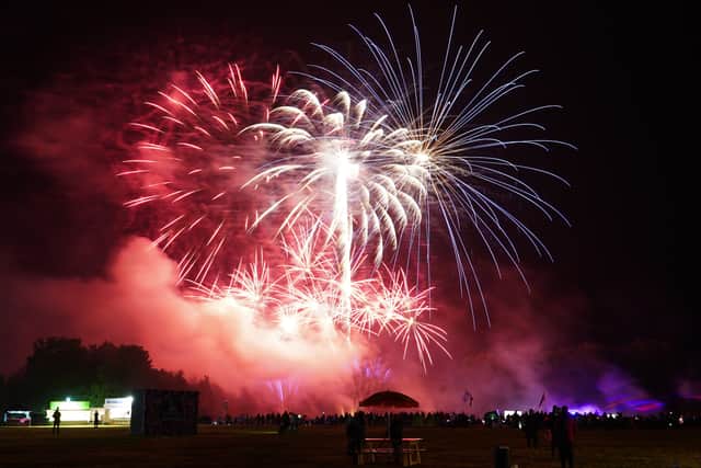 Fireworks display. (Photo by Ian Forsyth/Getty Images)
