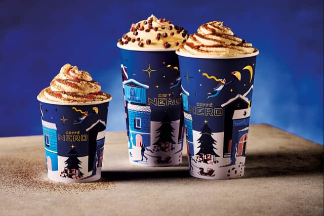 Three new festive hot drinks are available until 26 December (Photo: Caffè Nero)