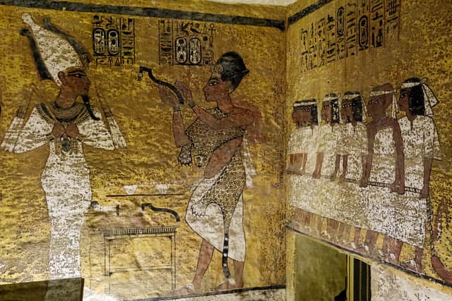 Interior of the exact replica of KV62, the tomb of Pharaoh Tutankhamun (Pic: AFP via Getty Images)
