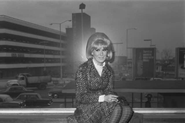 English pop singer Dusty Springfield (1939 - 1999) at London Airport, UK, 22nd March 1966. (Photo by George Stroud/Express/Hulton Archive/Getty Images)
